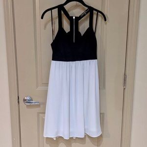 Black & White Love Stitch Formal Dress